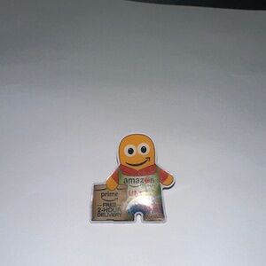 Amazon Yellow Mascot Sticker with Red and Green Shirt